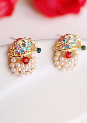 Yeni Yıl Noel Baba küpe - Görsel 2