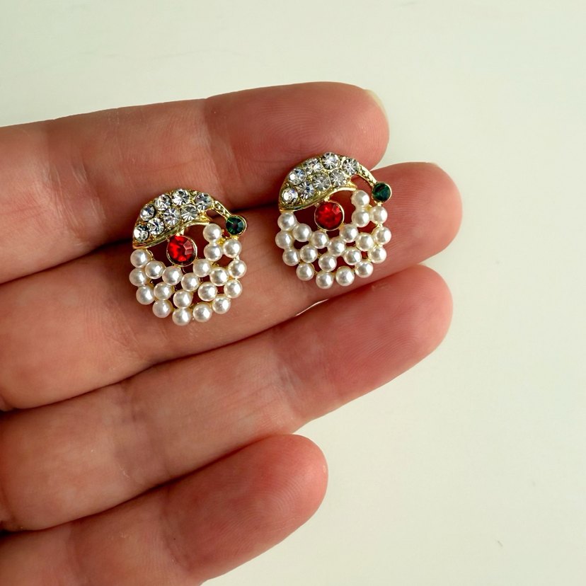 Yeni Yıl Noel Baba küpe - Görsel 3