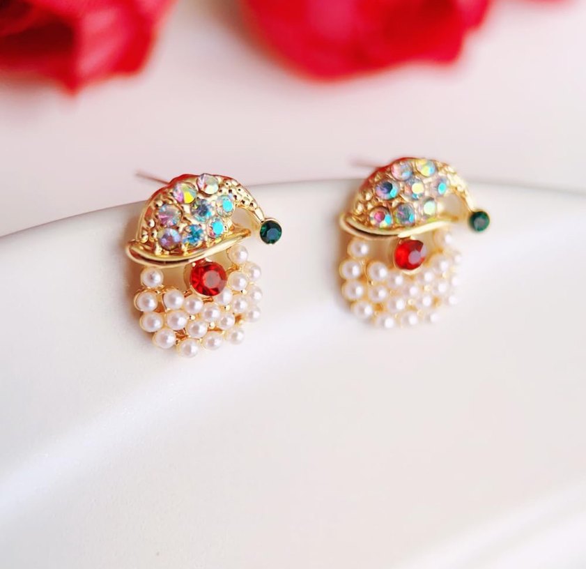 Yeni Yıl Noel Baba küpe - Görsel 2