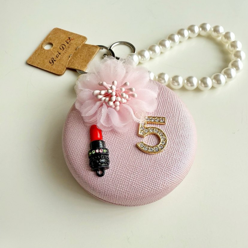 Makyaj aynalı anahtarlık çanta süsü - Görsel 4