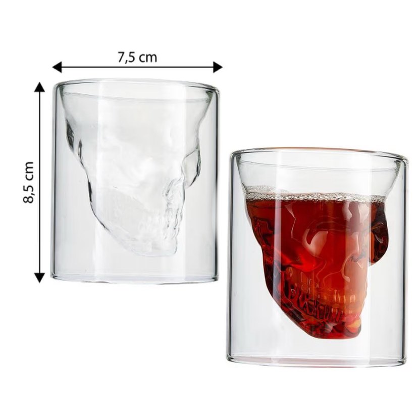 Jumbo 2li çift cidarlı kurukafa bardak - Görsel 5