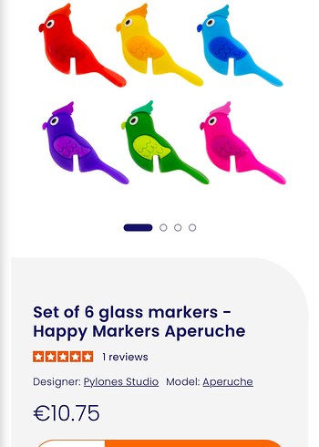 Pylones papağan bardak işaretleyici 6lı - Görsel 8