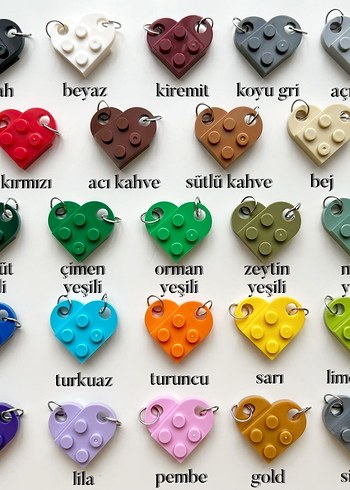 Lego kalp anahtarlık - Görsel 2