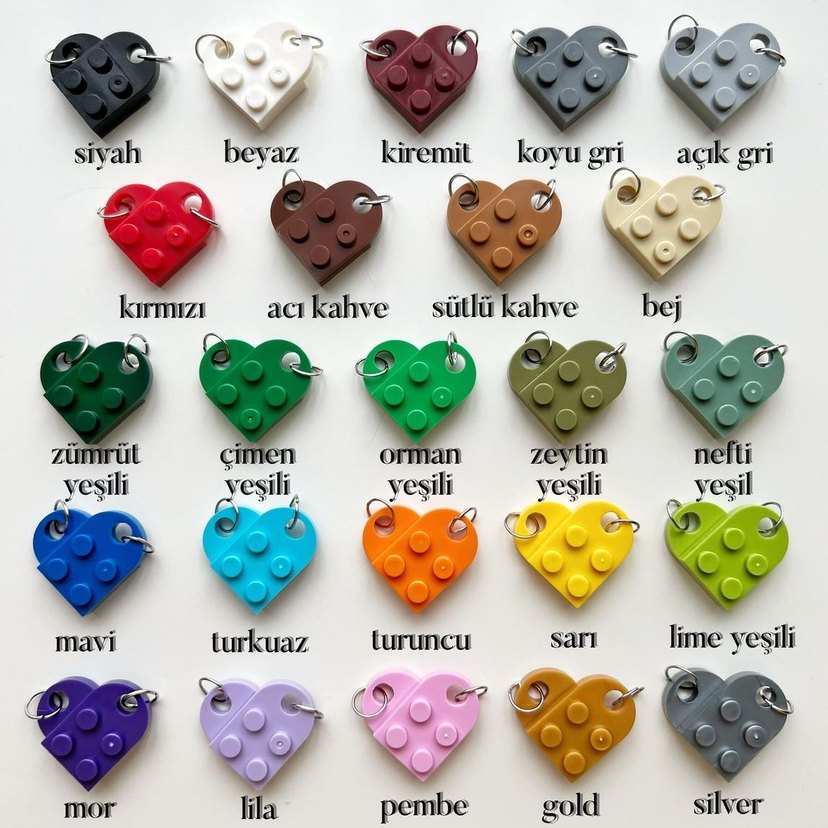 Lego kalp anahtarlık - Görsel 2
