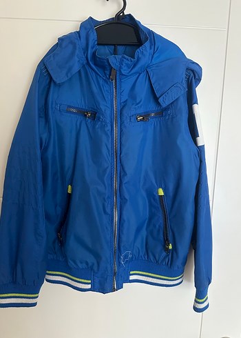 Mavi Erkek Çocuk Fermuarlı Street Wear Ceket