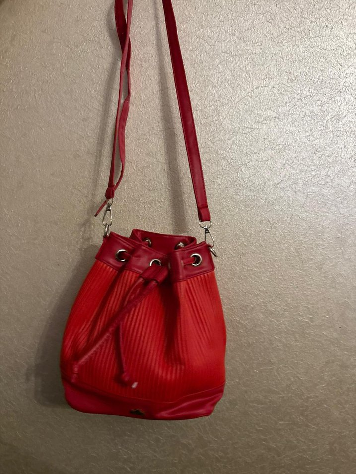 Kırmızı Deri Kadın Çanta - Görsel 2