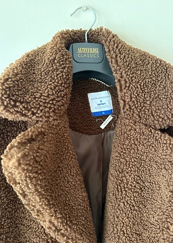 Kahverengi Peluş Kadın Kaban - Görsel 3