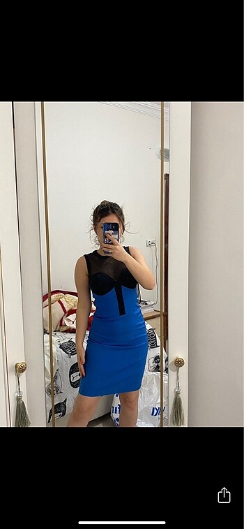 36 Beden lacivert Renk Abiye zara