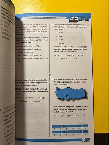  Beden Renk KPSS Coğrafya Yaprak Test/Engin Eraydın