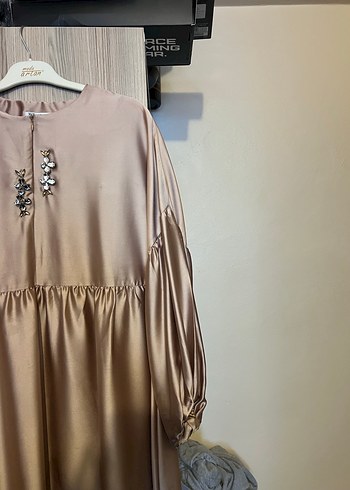 diğer Beden camel Renk Tesettür Abiye/Elbise