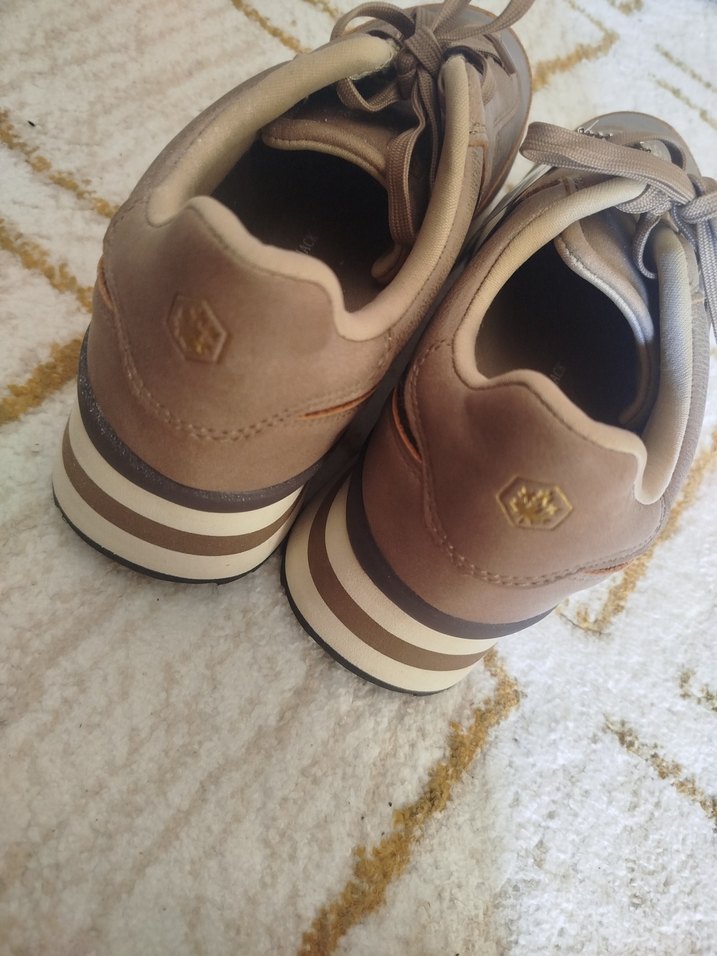 Kahverengi Dolgu Topuklu Bağcıklı Kadın Spor Ayakkabı - Görsel 5