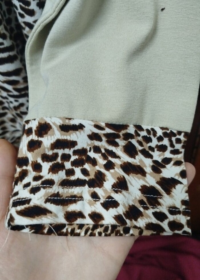 Leopar desenli kazak - Görsel 2