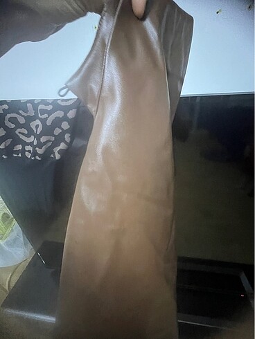 Deri vatkalı bluz - Görsel 2