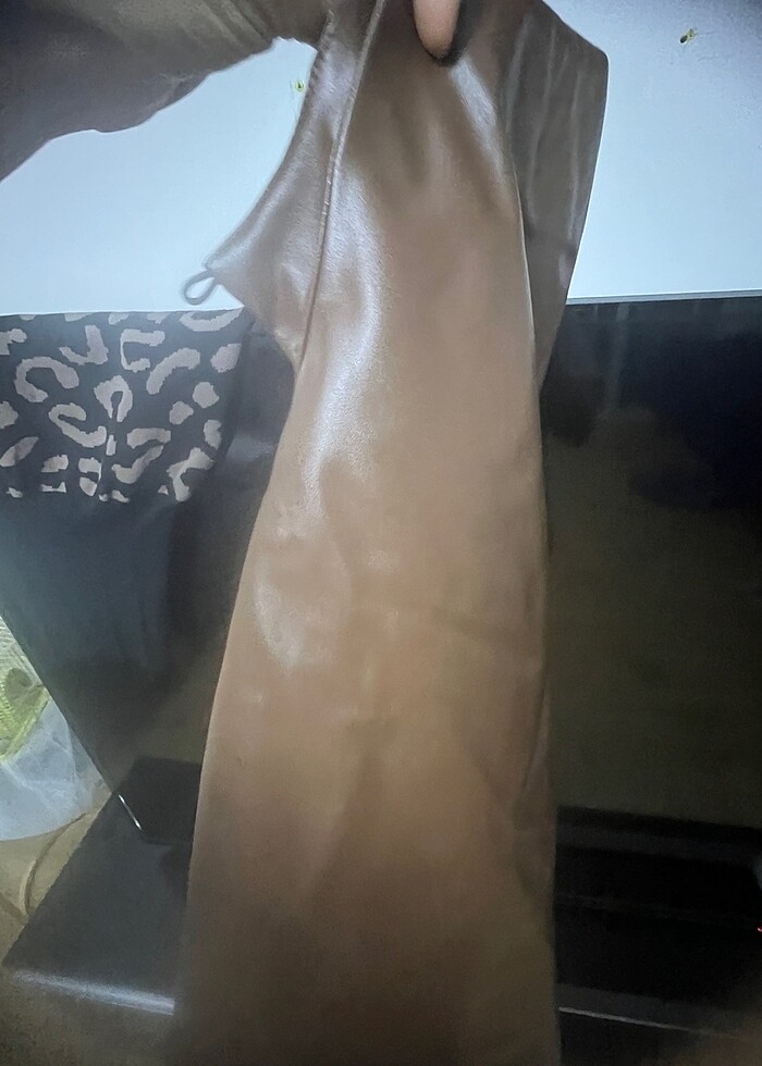 Deri vatkalı bluz - Görsel 2