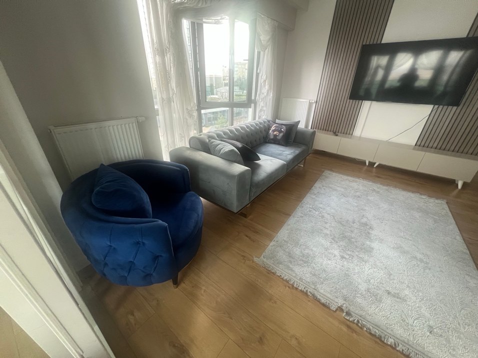 Lacivert Modern Klasik Çizgili Koltuk takımı - Görsel 3