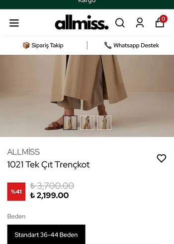 Zara Bej Uzun Kadın Trençkot