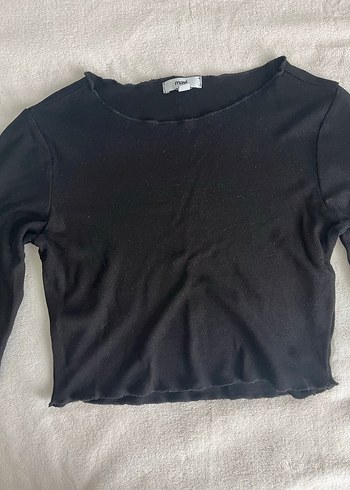 s Beden siyah Renk Siyah Uzun Kollu Crop Top