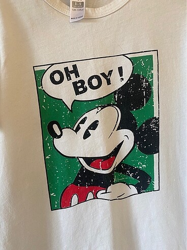 7 Yaş Beden Zara erkek çocuk Mickey mouse tişört