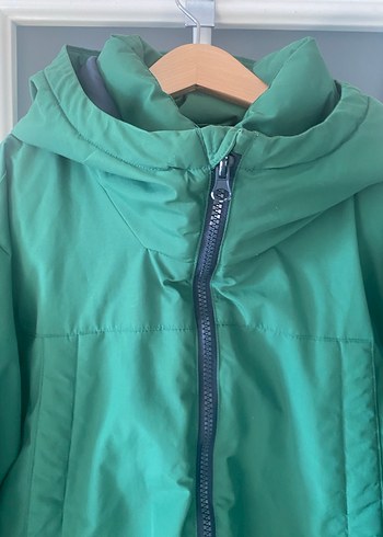 Mango Yeşil Kapüşonlu Fermuarlı  erkek çocuk Montu - Görsel 3