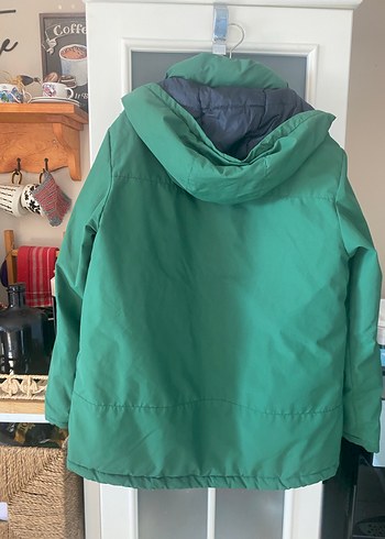 Mango Yeşil Kapüşonlu Fermuarlı  erkek çocuk Montu - Görsel 8
