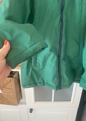 Mango Yeşil Kapüşonlu Fermuarlı  erkek çocuk Montu - Görsel 5