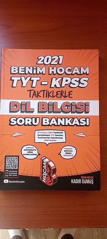 BENİM HOCAM TYT KPSS DİL BİLGİSİ KİTABI.