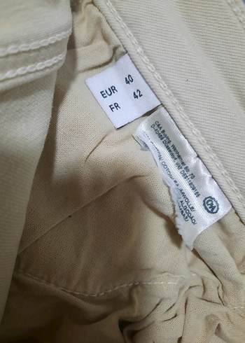 Bej Normal Kesim Kadın Denim Pantolon - Görsel 4