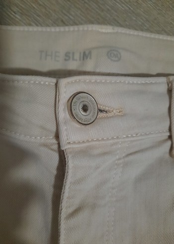 Bej Normal Kesim Kadın Denim Pantolon - Görsel 2