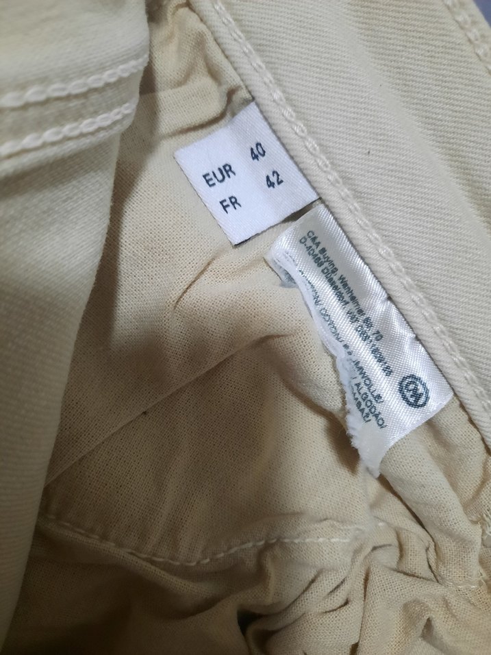 Bej Normal Kesim Kadın Denim Pantolon - Görsel 4