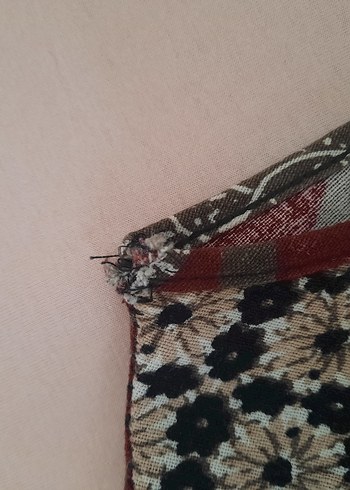 Bordo Desenli Bohem Uzun Elbise - Görsel 5