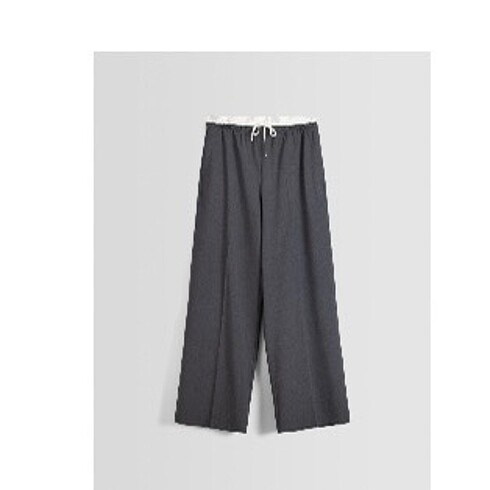 Bershka beli saten detayla pantolon