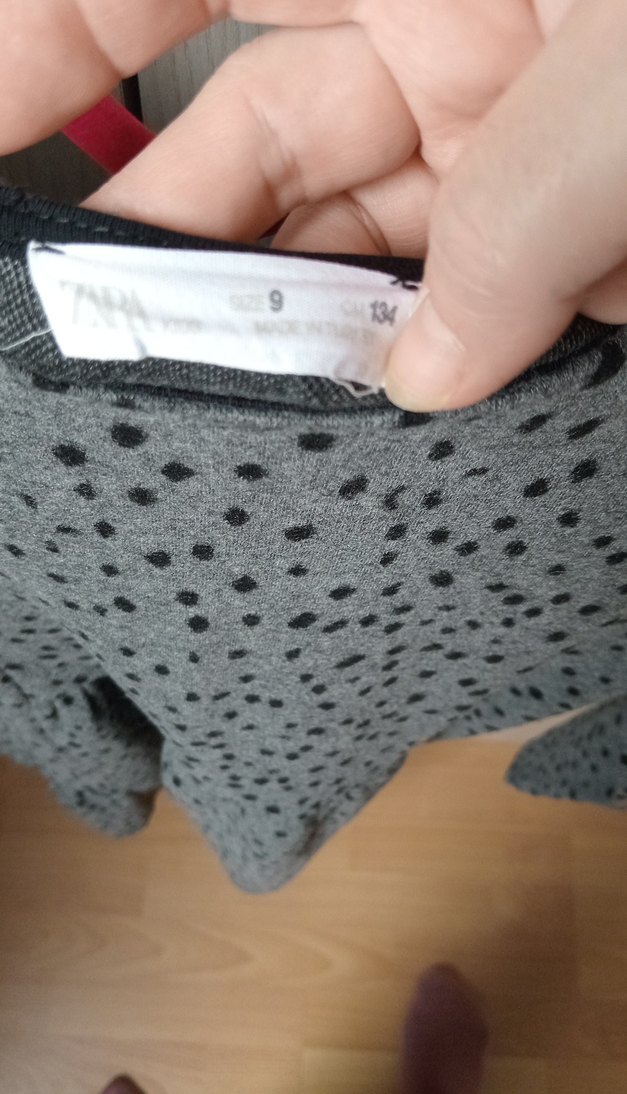 Gri Uzun Kollu Kız Çocuk Elbise - Görsel 3