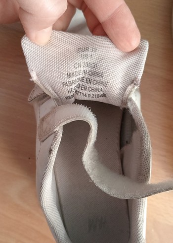 Kız Çocuk Beyaz Cırt Cırtlı Nakışlı Spor Ayakkabı - Görsel 5