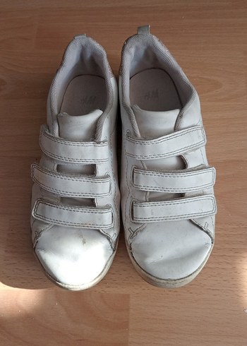 Kız Çocuk Beyaz Cırt Cırtlı Nakışlı Spor Ayakkabı - Görsel 2