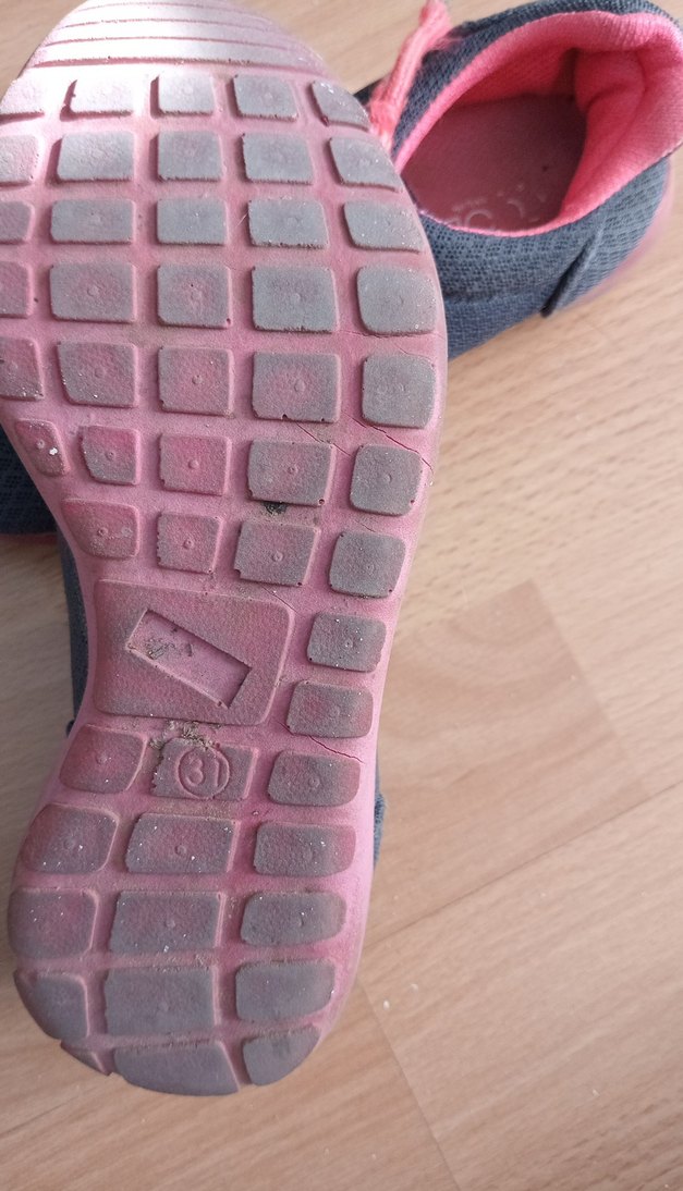 Gri-Pembe Bağcıklı Çocuk Spor Ayakkabı - Görsel 5