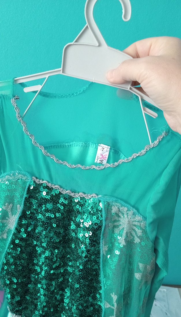 Elza önü payetli Mavi Uzun yumuşak tül Kollu Çocuk Abiye Elbise - Görsel 4