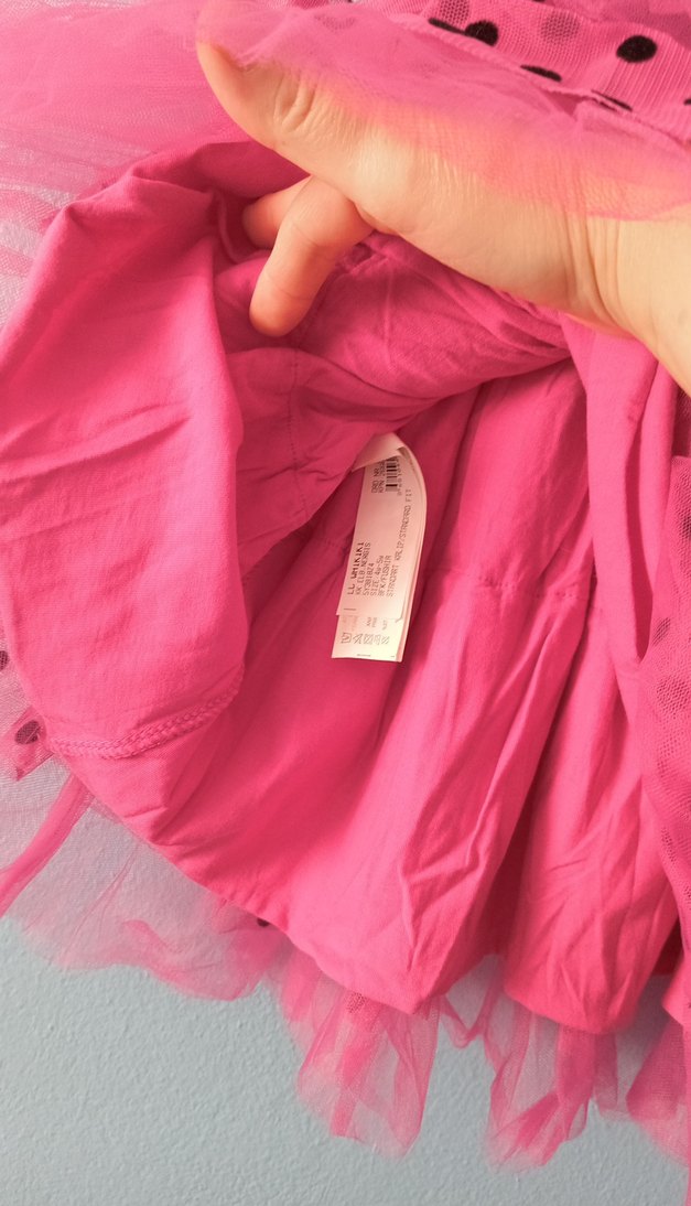 Puantiyeli Fırfırlı Kız Elbise - Görsel 4