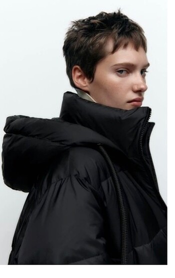 ZARA Su ve rüzgar korumalı kuş tüyü Şişme mont - Görsel 6