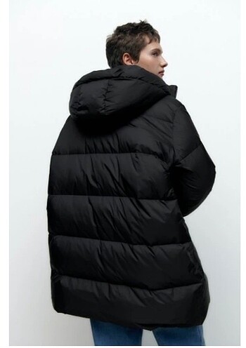 ZARA Su ve rüzgar korumalı kuş tüyü Şişme mont - Görsel 7