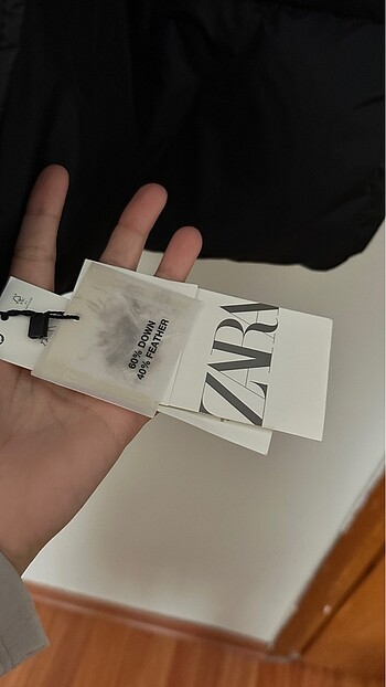 ZARA Su ve rüzgar korumalı kuş tüyü Şişme mont - Görsel 7