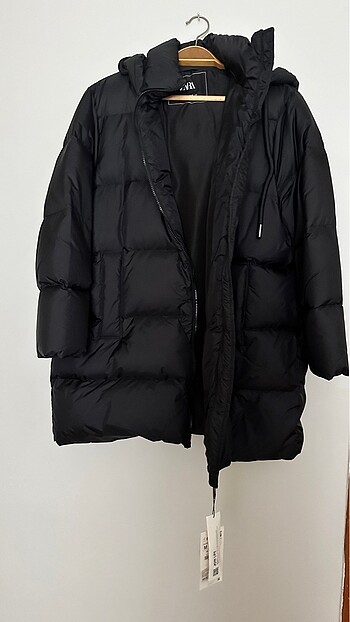 ZARA Su ve rüzgar korumalı kuş tüyü Şişme mont - Görsel 10