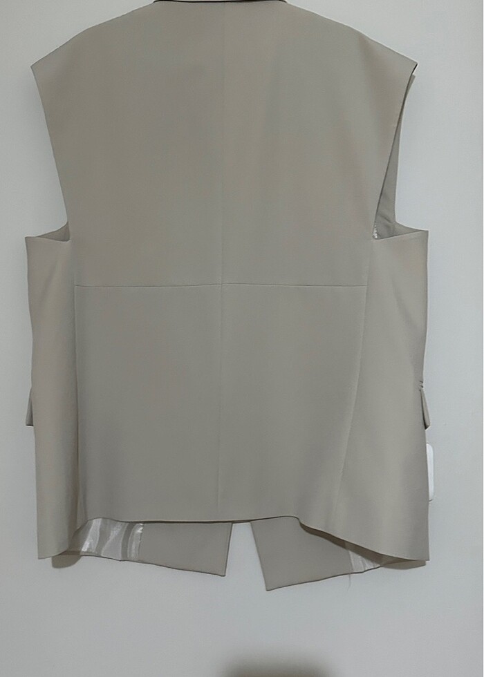 Manuka kruvaze yelek bej - Görsel 2