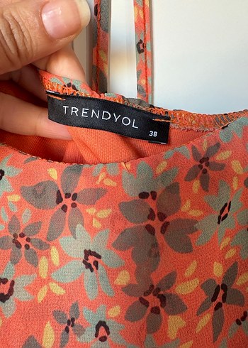 Pembe Bohem Renkli Midi Elbise - Görsel 2