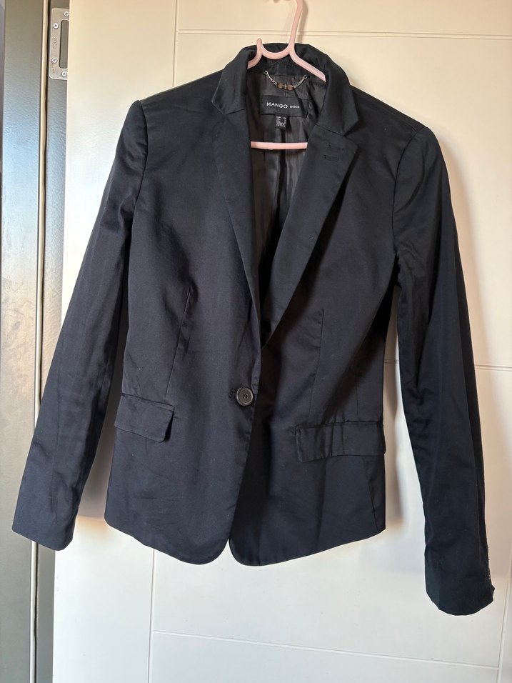 Siyah Düğmeli Kadın Blazer Ceket - Görsel 2