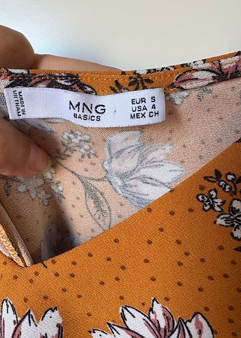 Kahverengi Çiçekli Askılı Midi Elbise - Görsel 2