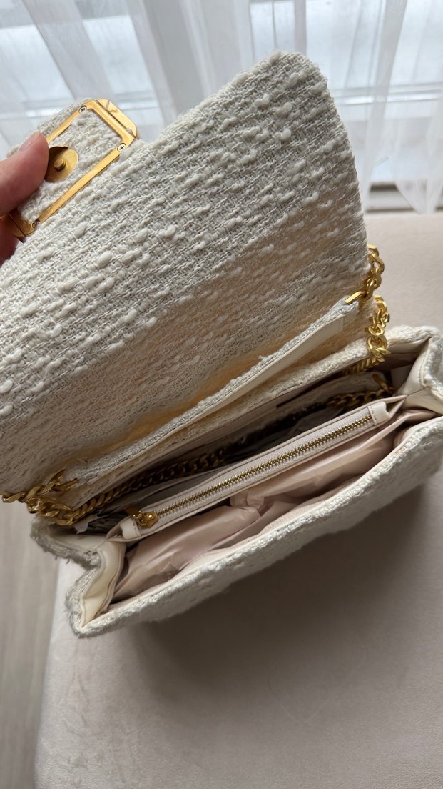 Mango Zincir Detaylı Beyaz Kadın Çanta - Görsel 3