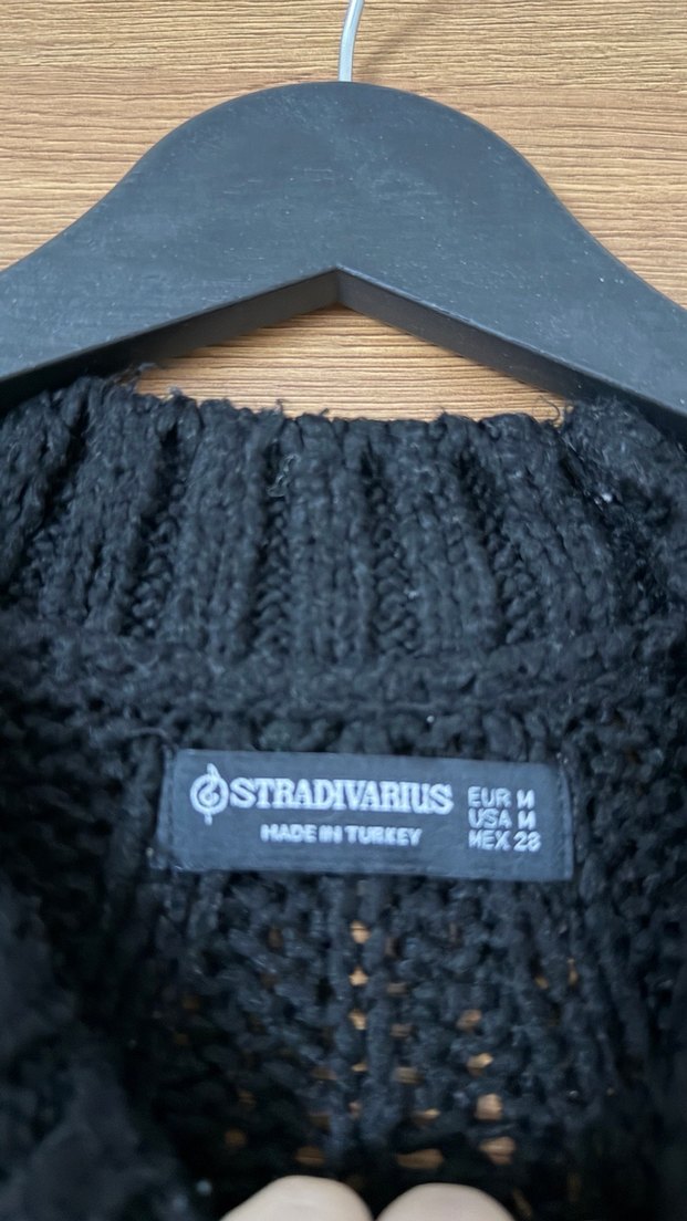 Stradivarius Siyah Örgü Kadın Kazak - Görsel 2