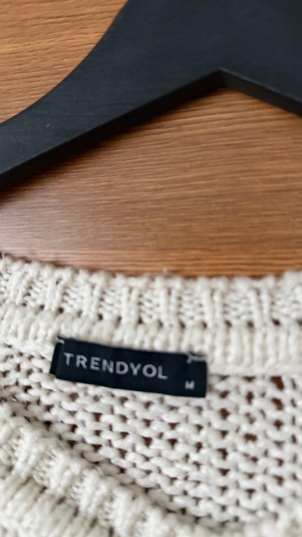 Ekru Örgü Kadın Triko Kazak - Görsel 2