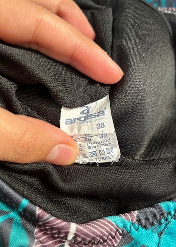 Renkli Drapeli Uzun Bohem Kadın Mayo - Görsel 2