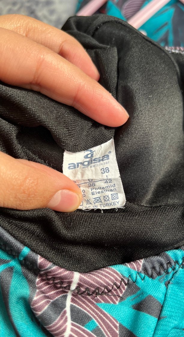 Renkli Drapeli Uzun Bohem Kadın Mayo - Görsel 2